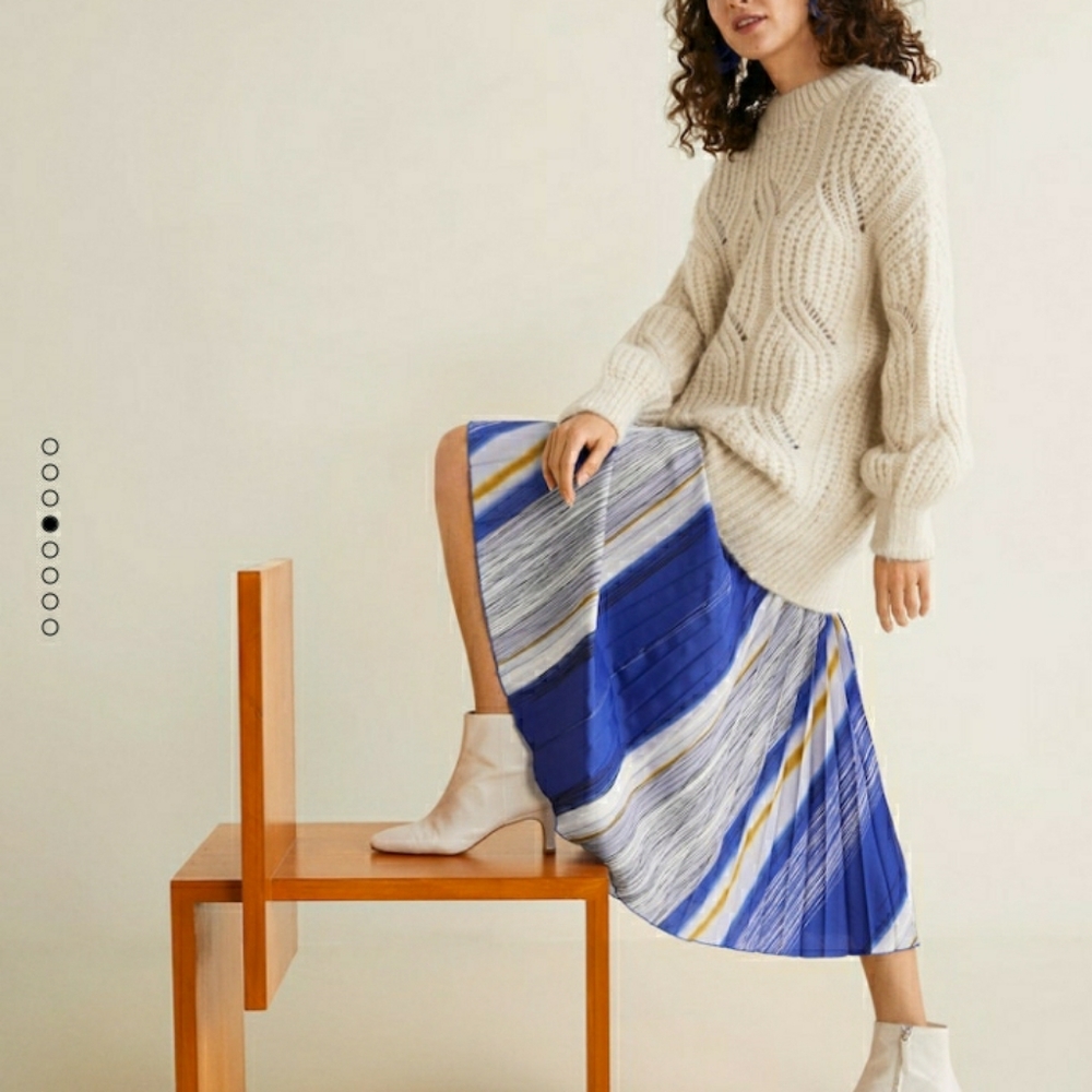 Mango Pleated Skirt